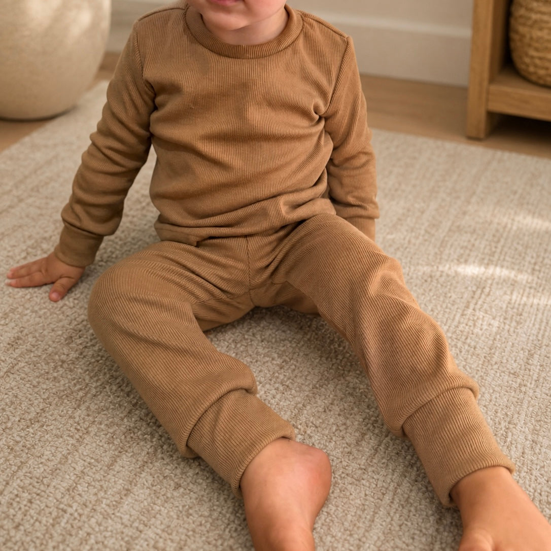 Ribbed long sleeve set