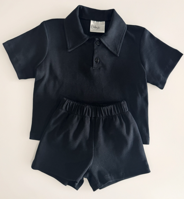 Classic Ribbed Polo Set
