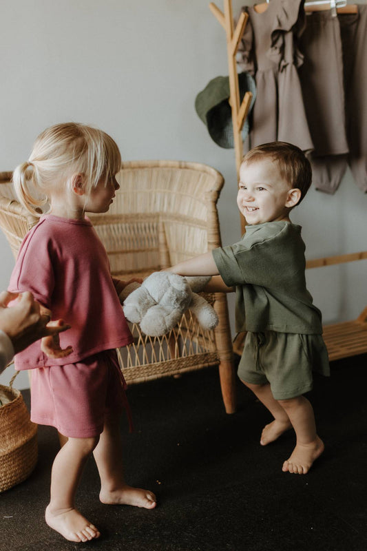 Unisex ribbed lounge sets