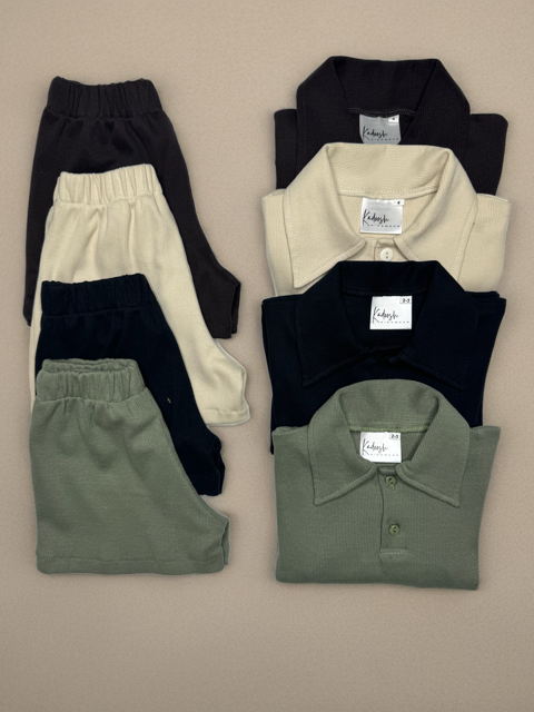Classic Ribbed Polo Set