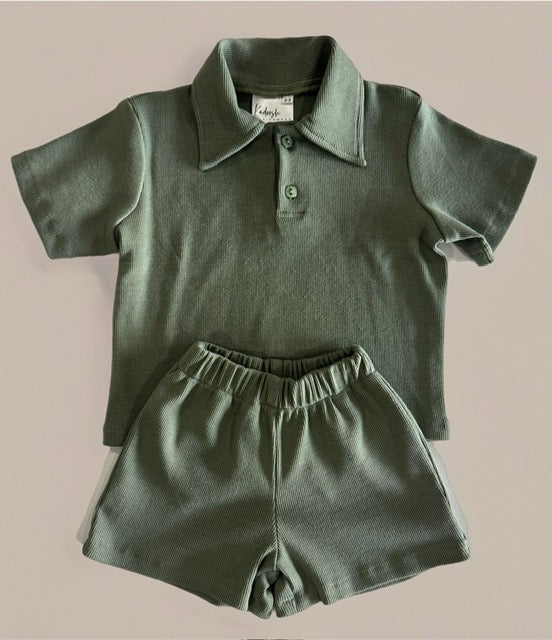 Classic Ribbed Polo Set