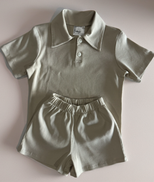 Classic Ribbed Polo Set