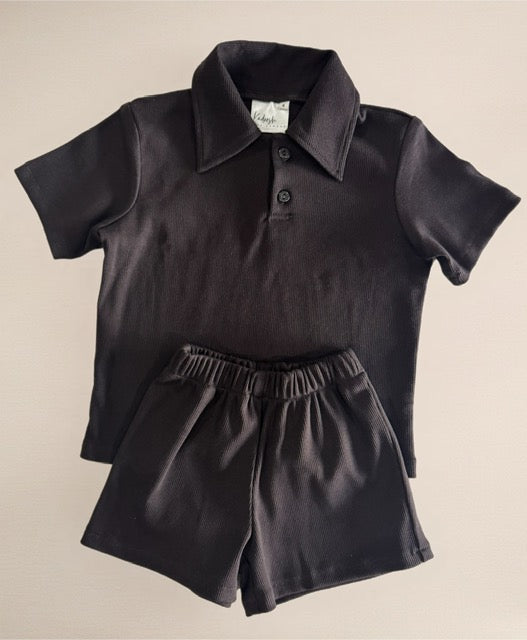 Classic Ribbed Polo Set