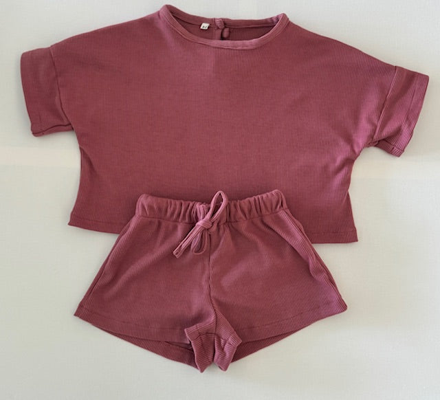 Unisex ribbed lounge sets