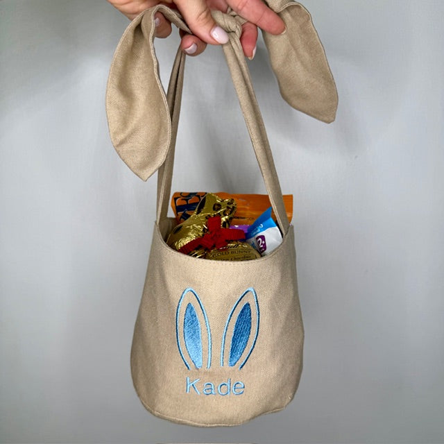 Easter Basket - Blue Embroidery