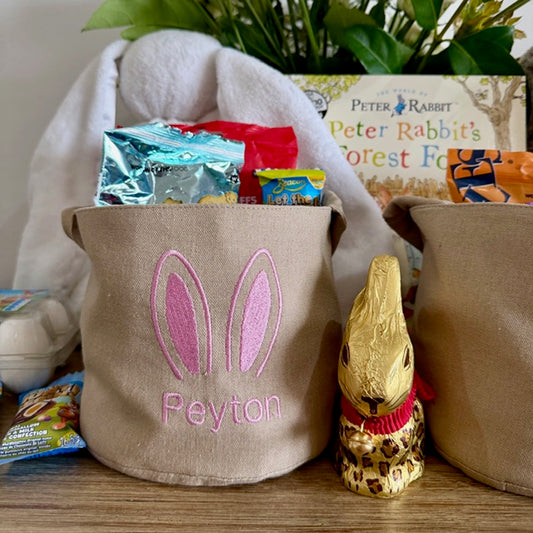 Easter Basket - Pink Embroidery